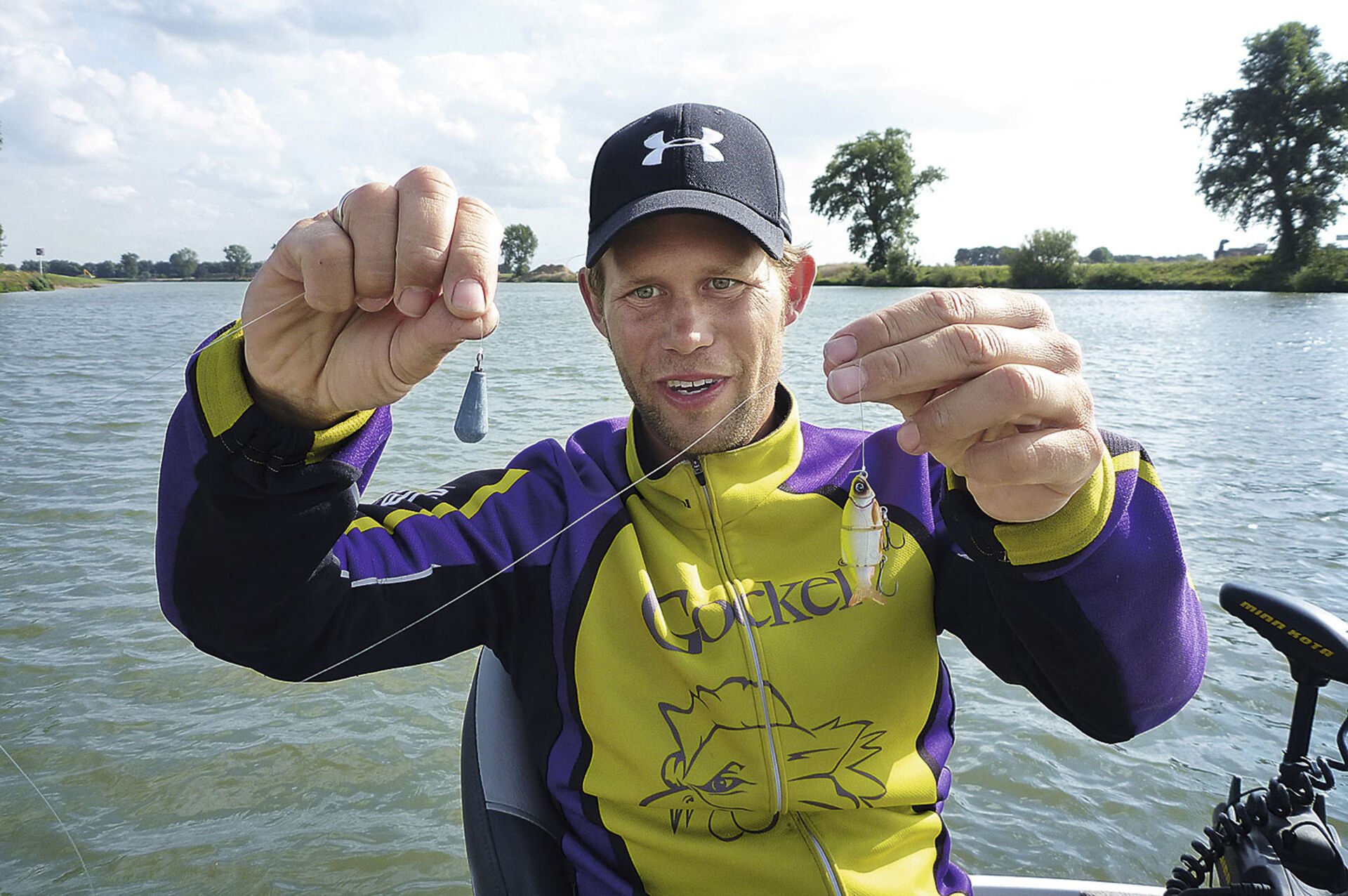  Beim Fischen vom Boot montiert Stefan Gockel kleine Swimbaits gerne an ein Dropshot-Rig.  