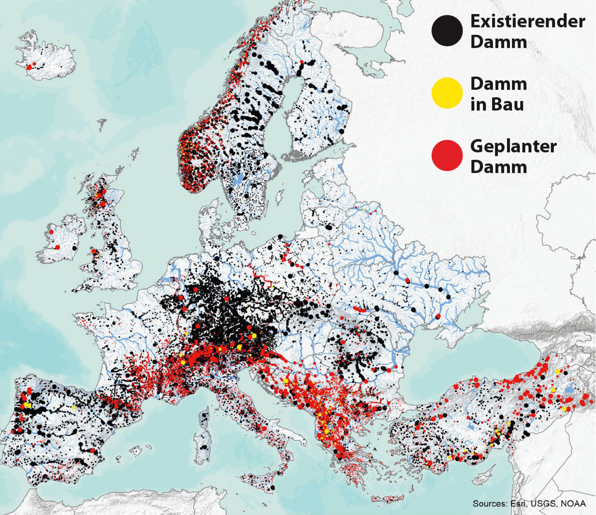  Damm-Übericht Europas  