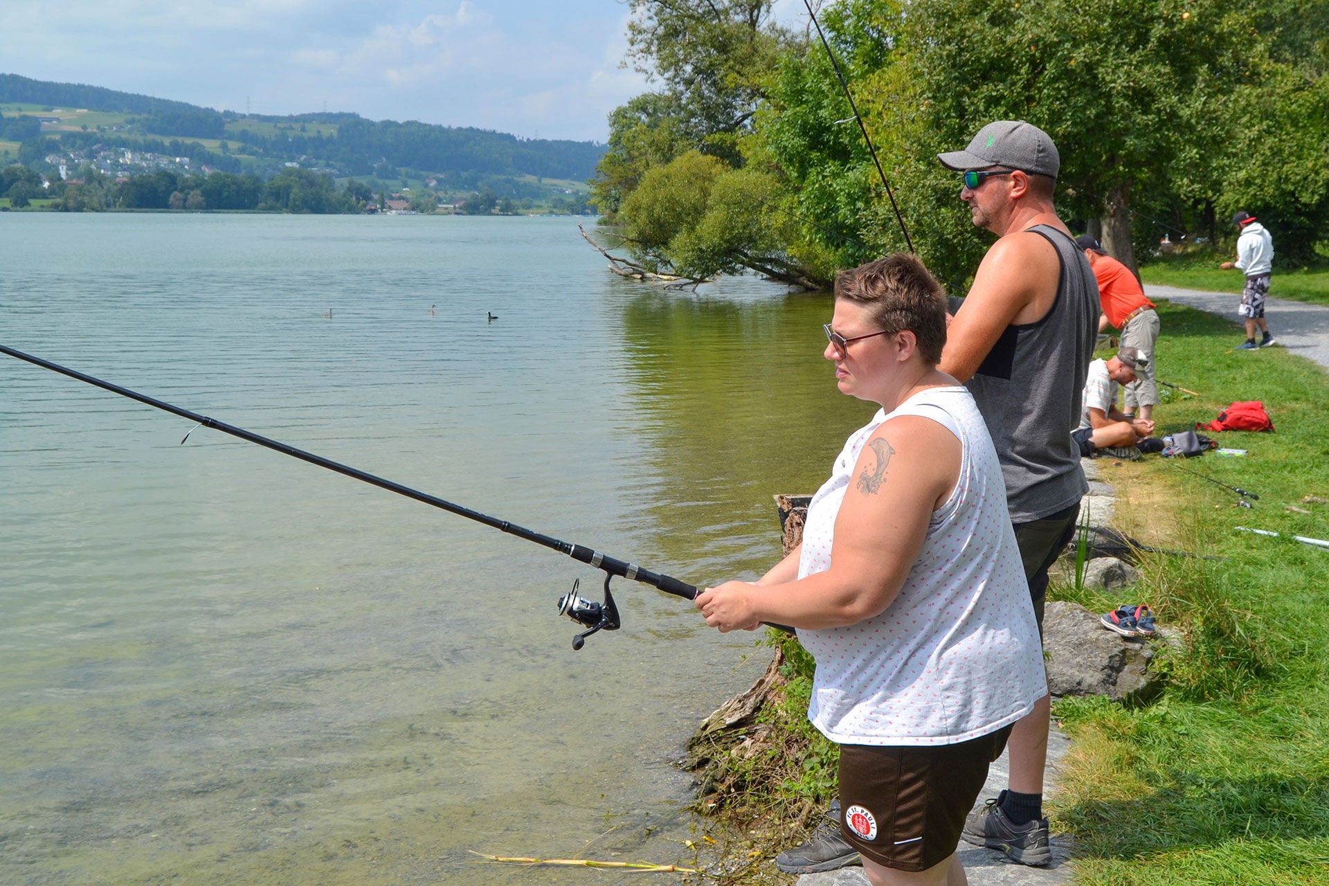  Spannung auch vom Ufer aus.  